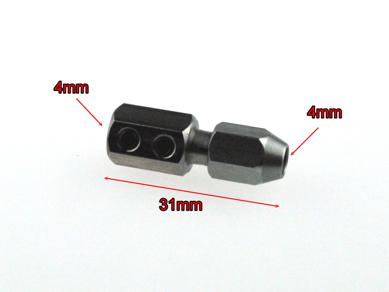 (image for) Flex Collet for 4mm Un-Thread Motor Shaft to 4mm Cable Shaft