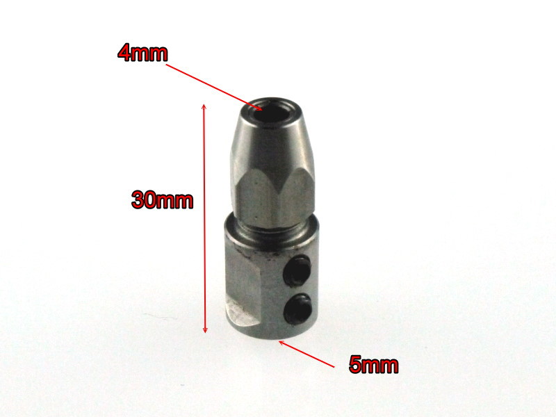 (image for) Flex Collet for 5mm un-thread Motor Shaft to 4mm Cable Shaft