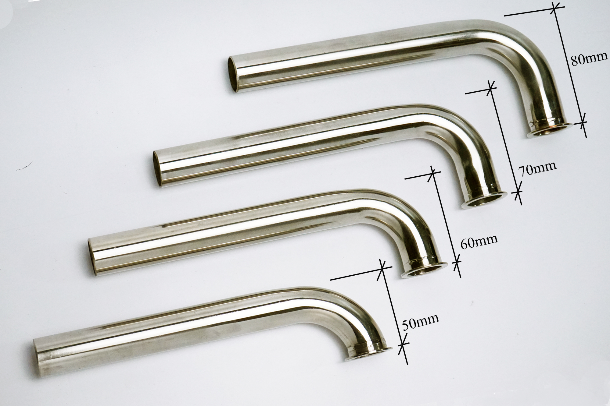 (image for) 90 Degree Bend Width 50mm to 80mm Stainless Steel Header 7/8"