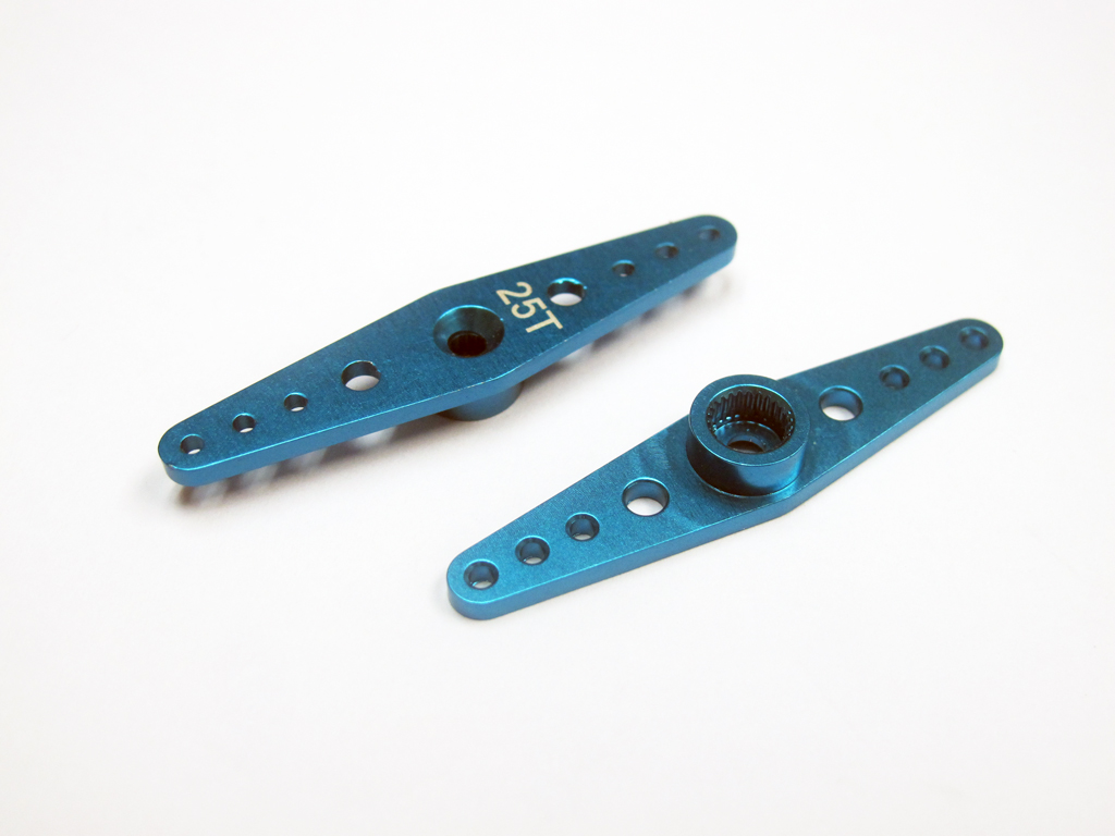 (image for) Aluminum Servo Dual Arm Horn 25T Blue for Futaba Servo RC