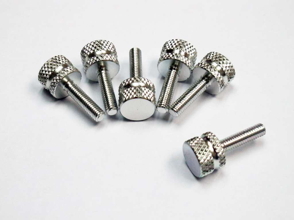 (image for) Aluminum Easy Grip M4 Threaded Screw with Groove X 4 unit