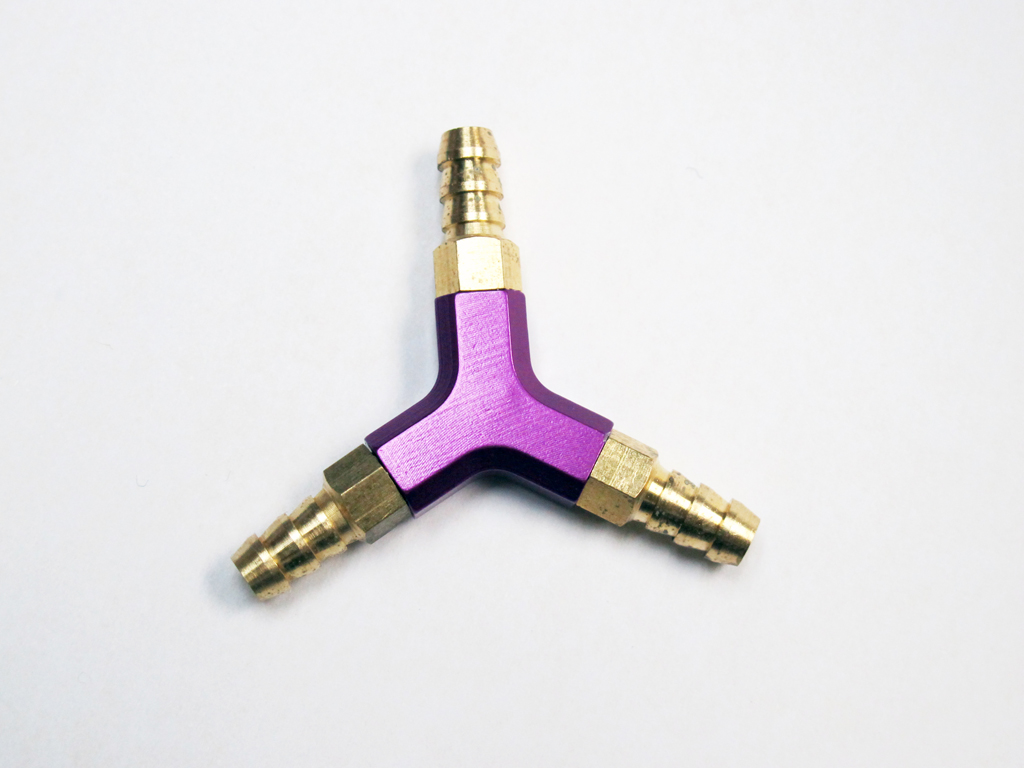 (image for) Y Joint Shaped (3 Ways) Aluminum Splitter Large Water pickup