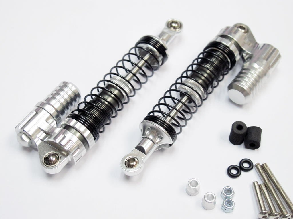 (image for) 2 pcs Aluminum 90mm Adjustable Piggyback Shocks For SCX10