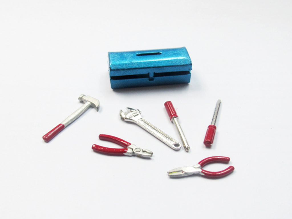 (image for) 1:10 Scale Metal Miniature Tool Box with Accessories