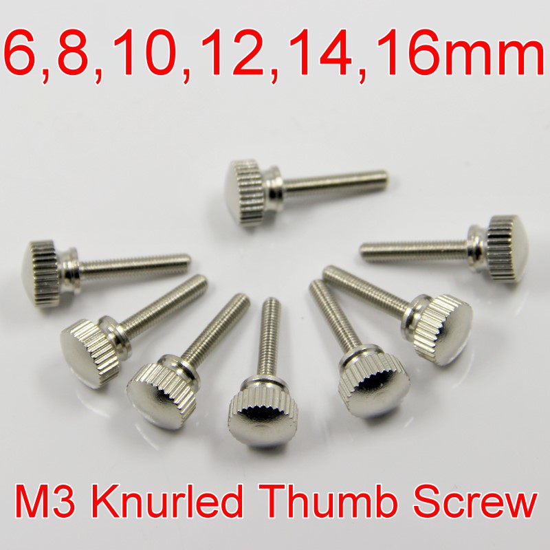 (image for) Stainless Steel 304 Knurled Thumb M3 M4